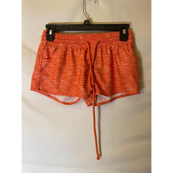 US Apparel womens Size XS Orange running SHorts elastic waist 3/4 - Picture 1 of 2
